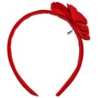 Girls Red Bow Headband, 1, hi-res