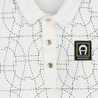 قميص بولو باللون أبيض بشعار للأولاد , 1, hi-res