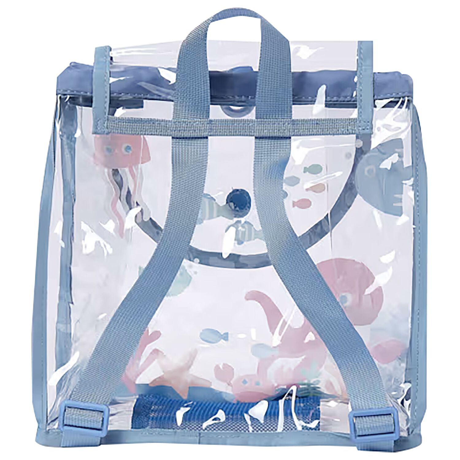 Boys Blue Transparent Backpack, 2, hi-res