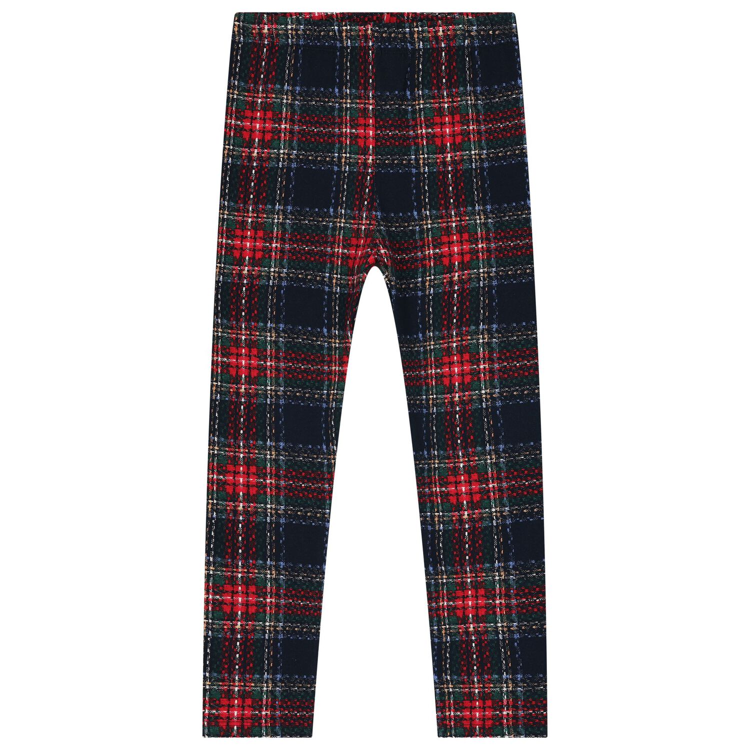Girls Red & Navy Blue Tartan Leggings Set, 2, hi-res image number null