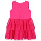 Girls Pink Heart Flared Dress, 1, hi-res