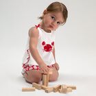 Younger Girls Ivory & Red Crab Shorts Set, 1, hi-res