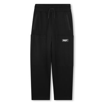 Boys Black Logo Trousers