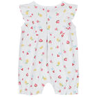Baby Girls White Tropical Dreams Romper, 1, hi-res