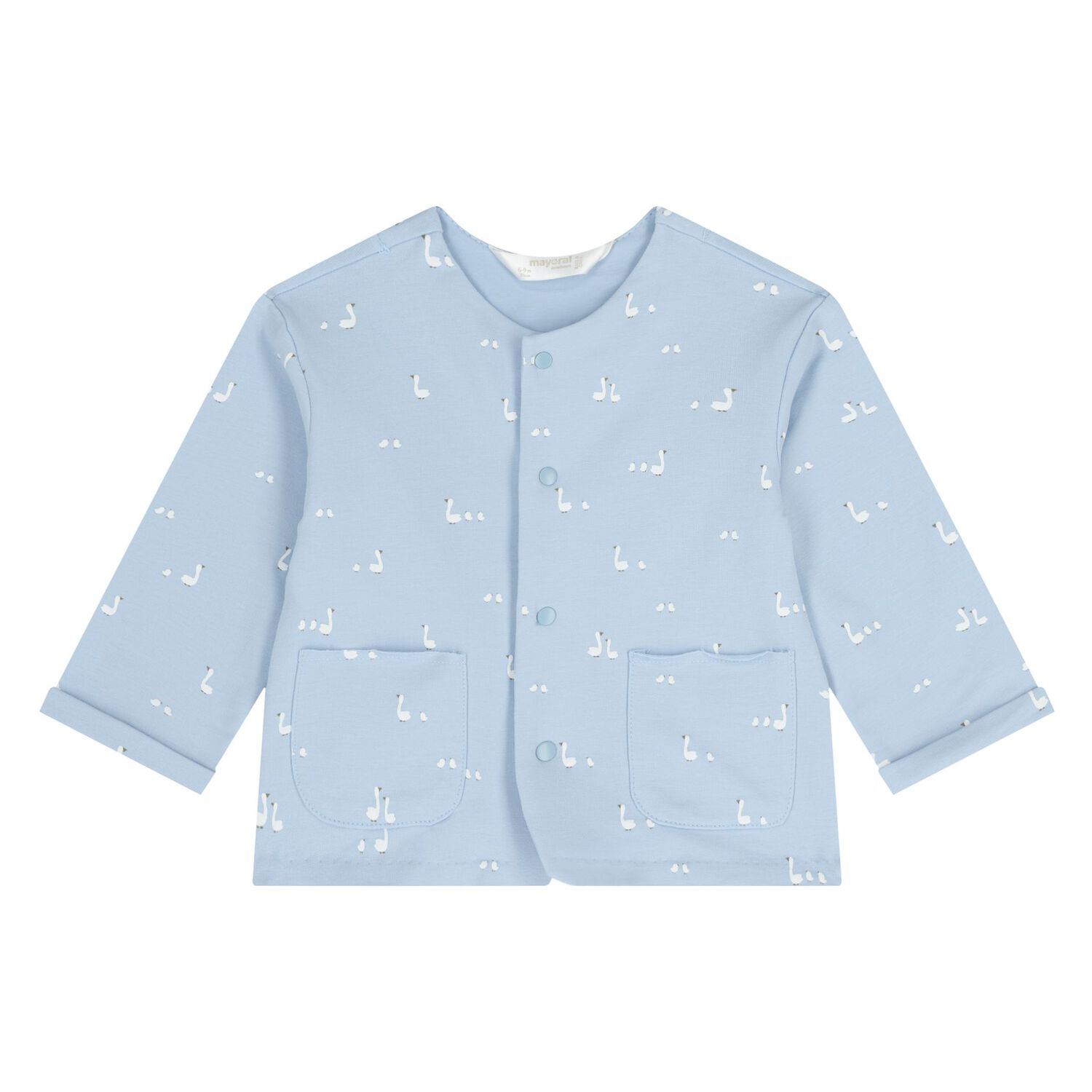 Baby Boys White & Blue Tracksuit Set ( 3 Piece ), 3, hi-res