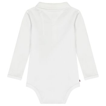 Baby Boys White Logo Bodysuit