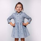 Girls Blue Logo Dress, 1, hi-res
