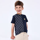 Boys Navy Blue Logo T-Shirt, 2, hi-res