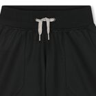 Boys Black Logo Shorts, 1, hi-res