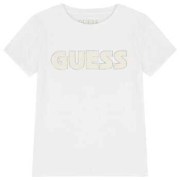 Girls White Logo T-Shirt
