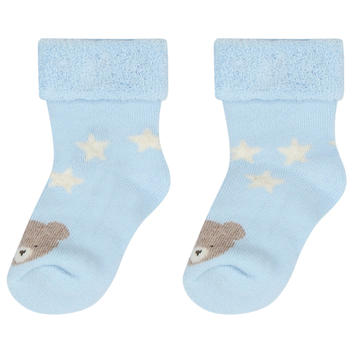 Baby Boys Blue & Ivory Socks ( 4-Pack ), 1, hi-res image number null