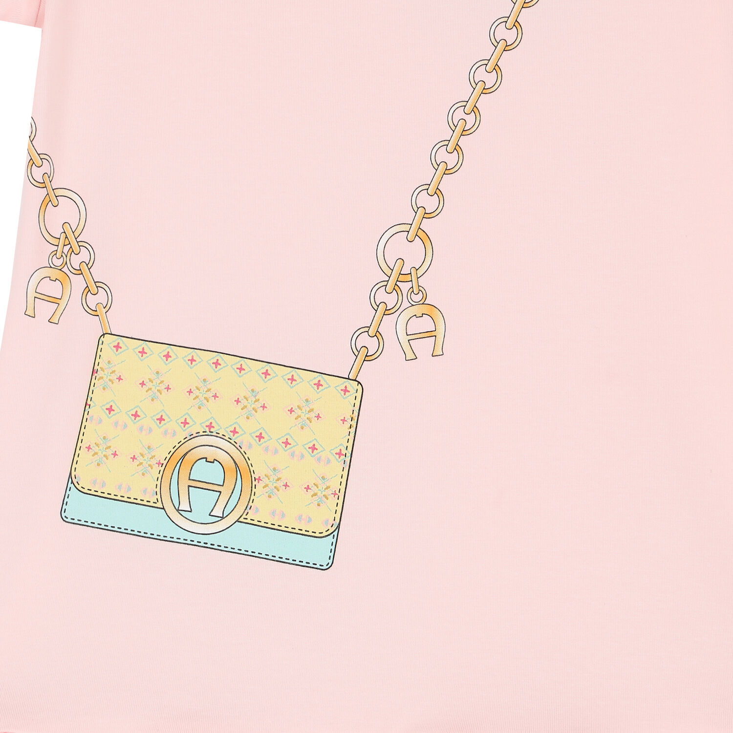 فستان بالشعار باللون الوردي , 3, hi-res image number null