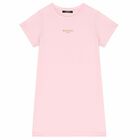 Girls Pink & Gold Logo Dress, 1, hi-res