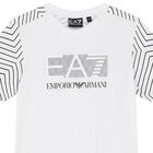 تي شيرت اولاد بالشعار باللون الأبيض, 1, hi-res