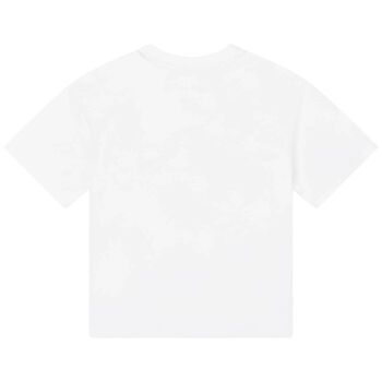 Girls White Logo Tiger T-Shirt