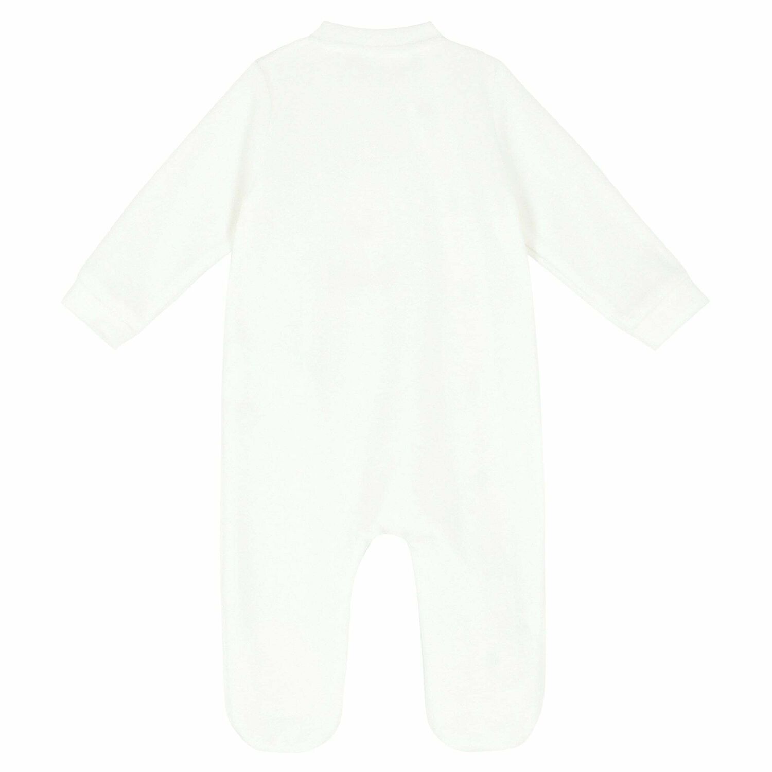 Baby Boys Blue Velour Babygrow, 2, hi-res image number null