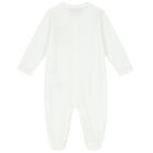 Ivory Teddy Logo Babygrow, 2, hi-res