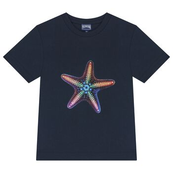 Boys Navy Blue Starfish T-Shirt
