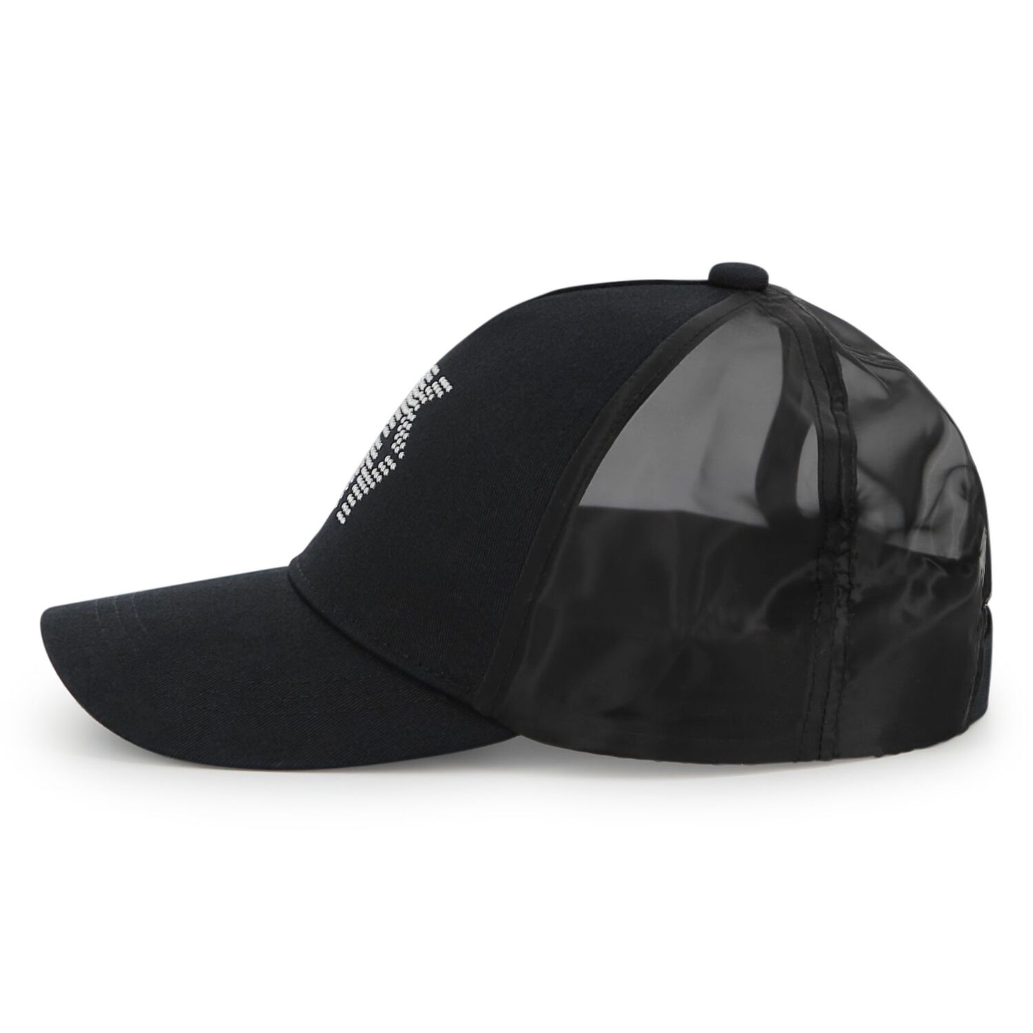 Girls Black Logo Cap, 1, hi-res
