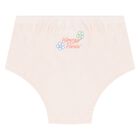 طقم فستان بولو بالشعار باللون الوردي للبنات  , 1, hi-res