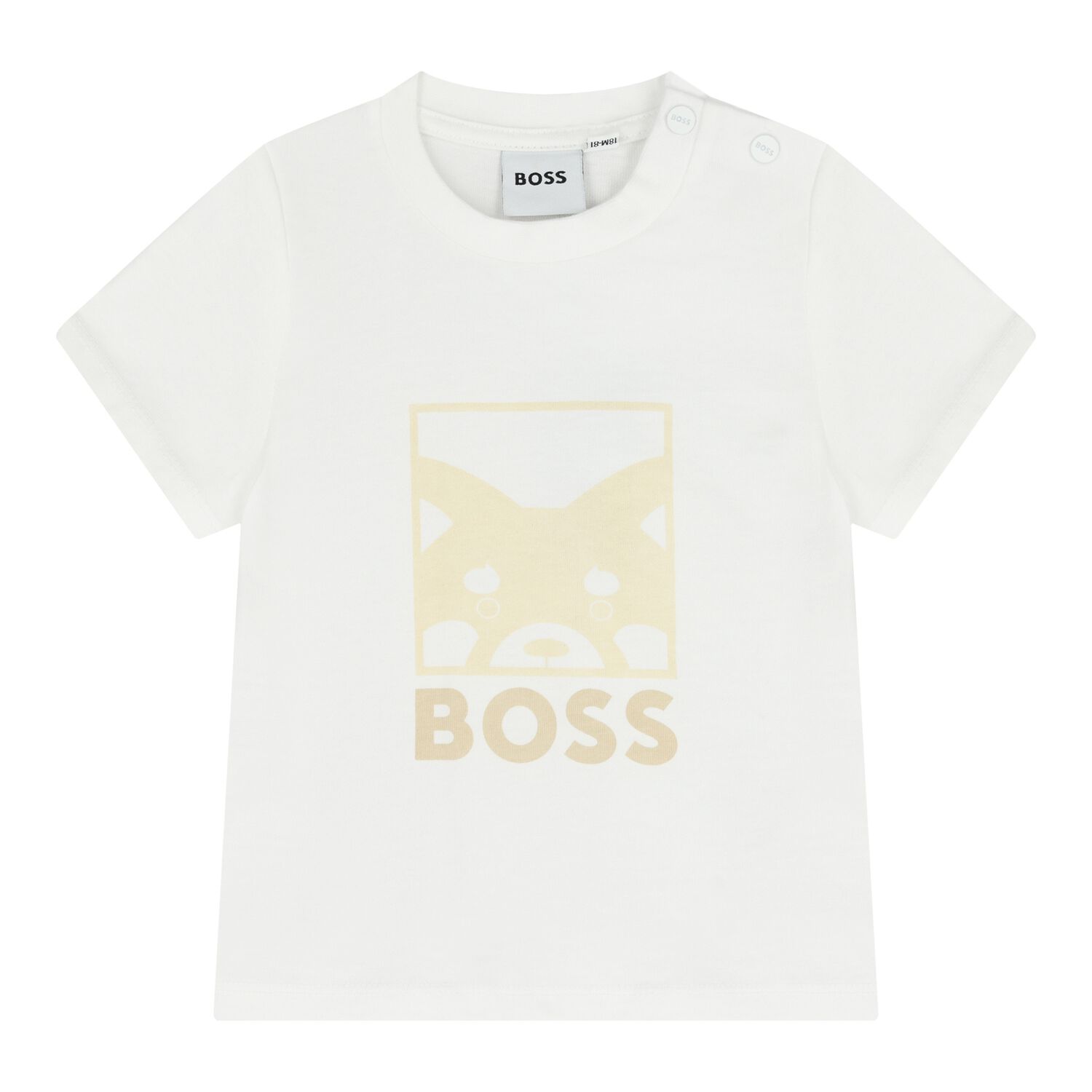 Baby Boys White Logo T-Shirt, 1, hi-res