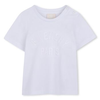 Younger Boys White Logo T-Shirt