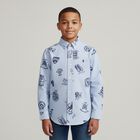 Boys Blue Logo Shirt, 1, hi-res