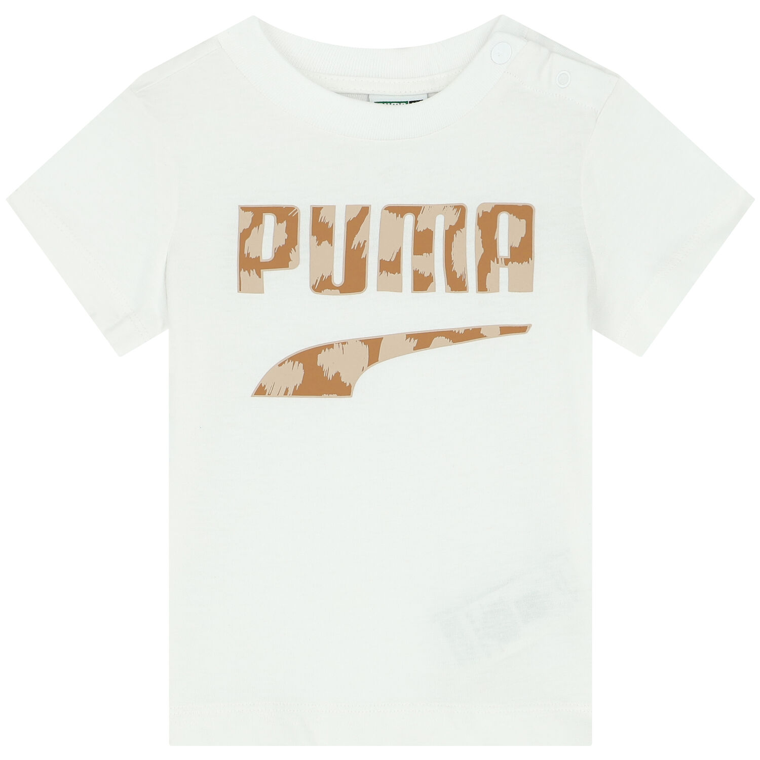 Younger Boys White & Black Logo Shorts Set, 1, hi-res