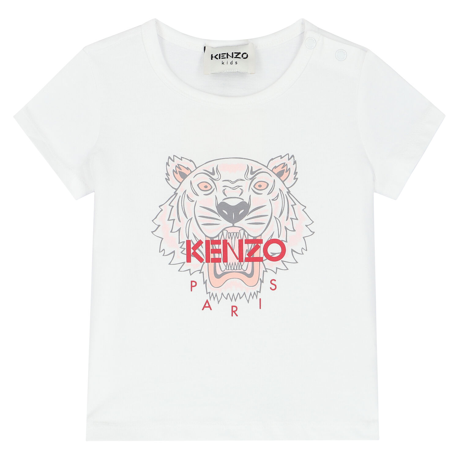 Younger Girls White Tiger T-Shirt, 1, hi-res image number null