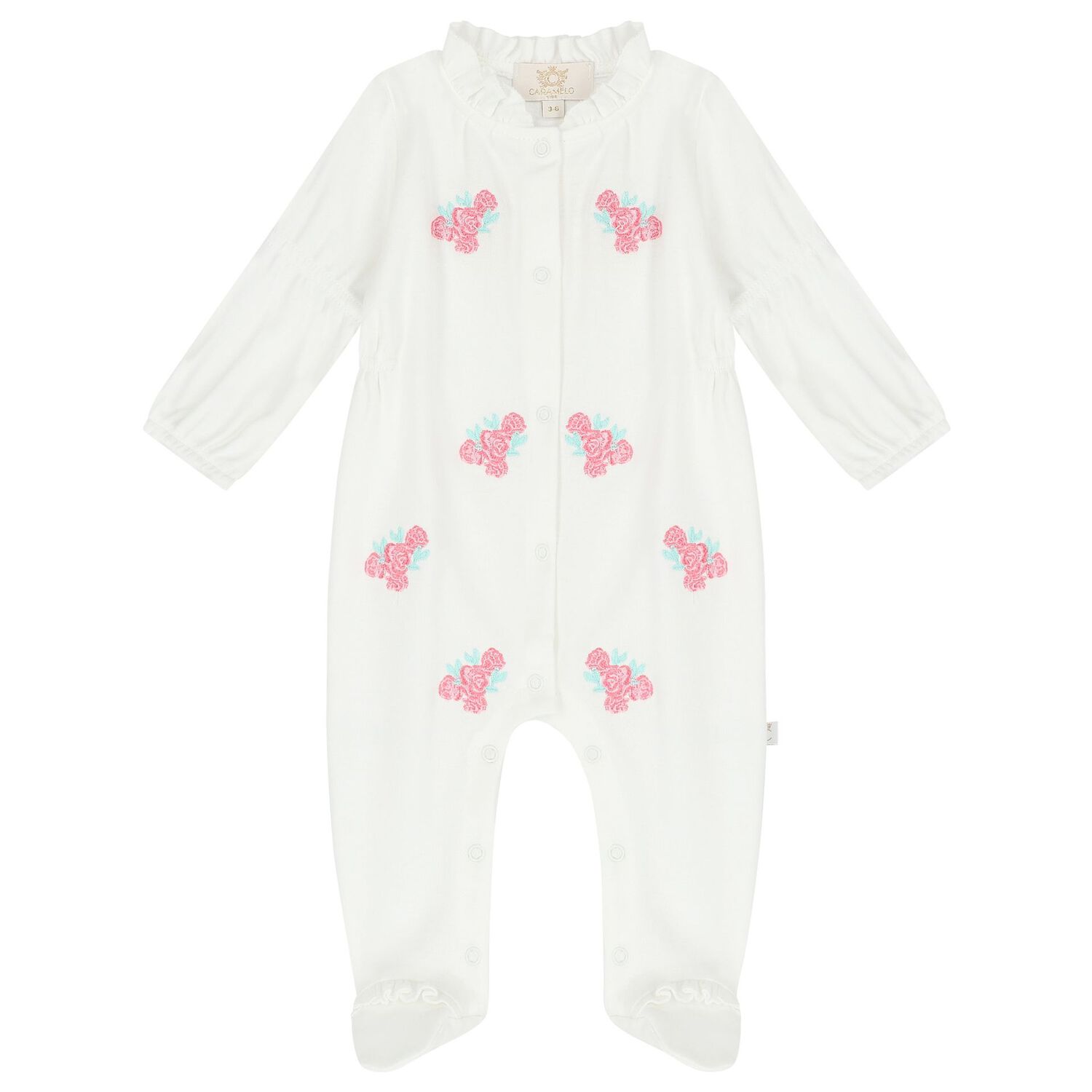 Baby Girls Ivory Roses Babygrow Set, 2, hi-res image number null