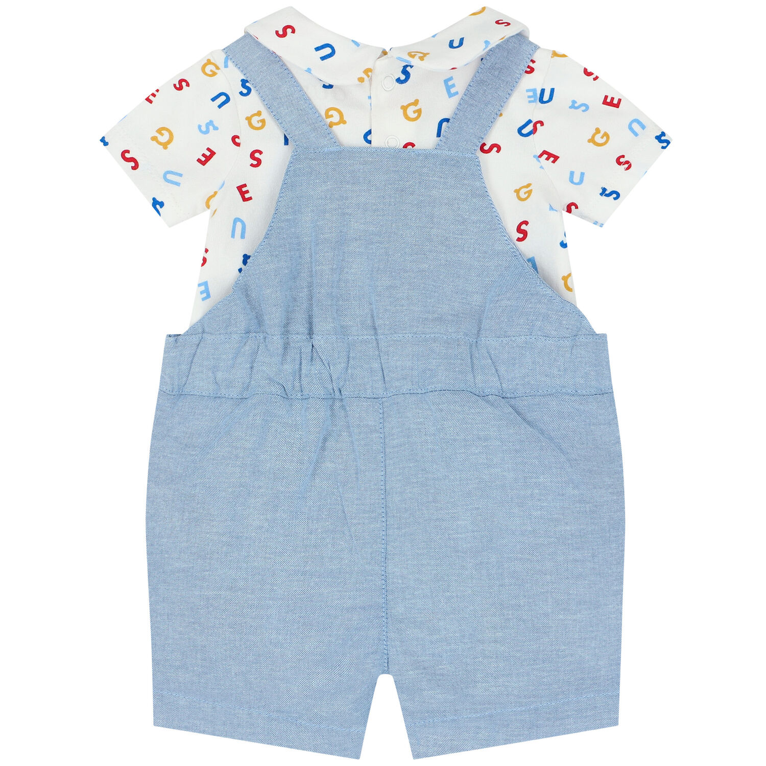 طقم أولاد دنغري باللون الأبيض والأزرق, 2, hi-res