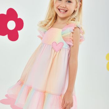 Girls Multi-Coloured Tulle Dress