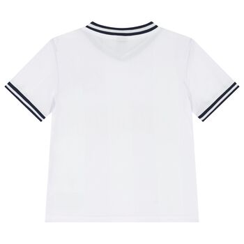 تيشيرت للأولاد بشعار جوردان باللون الأبيض