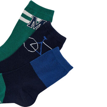Boys Multi-Colored Socks ( 3-Pack )