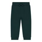 Baby Boys White & Green Logo Joggers, 1, hi-res