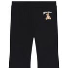 بنطلون بنات بالشعار باللون الاسود , 1, hi-res