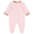 Baby Girls Pink & Beige Geo Map Babygrow Gift Set, 3, hi-res