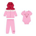 Baby Girls Pink Logo Tracksuit Set, 1, hi-res