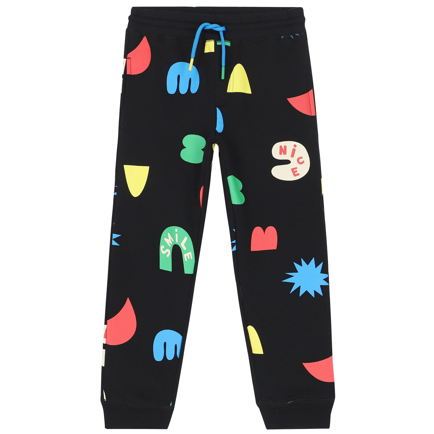 Boys Black Cotton Joggers, 1, hi-res image number null