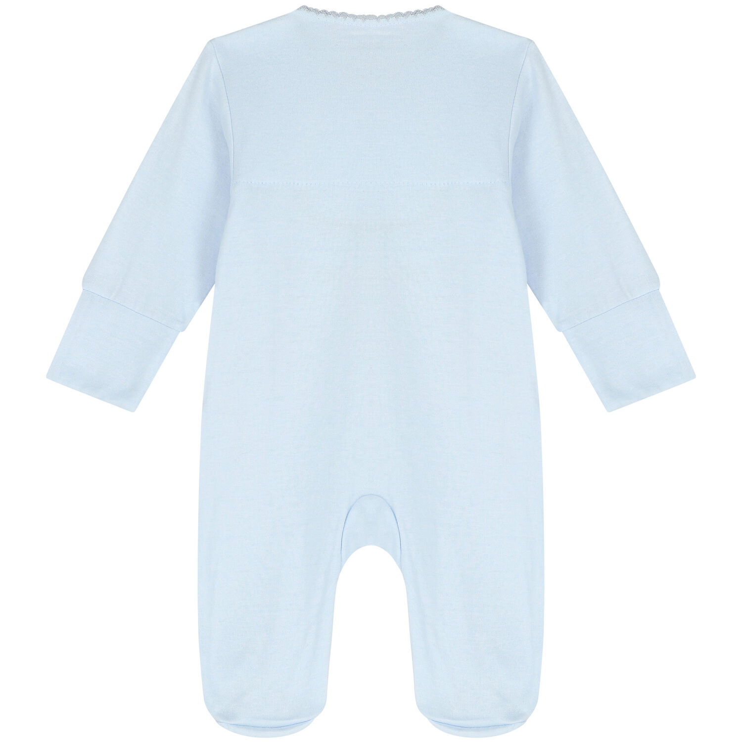 Baby Boys Blue Cotton Babygrow, 1, hi-res