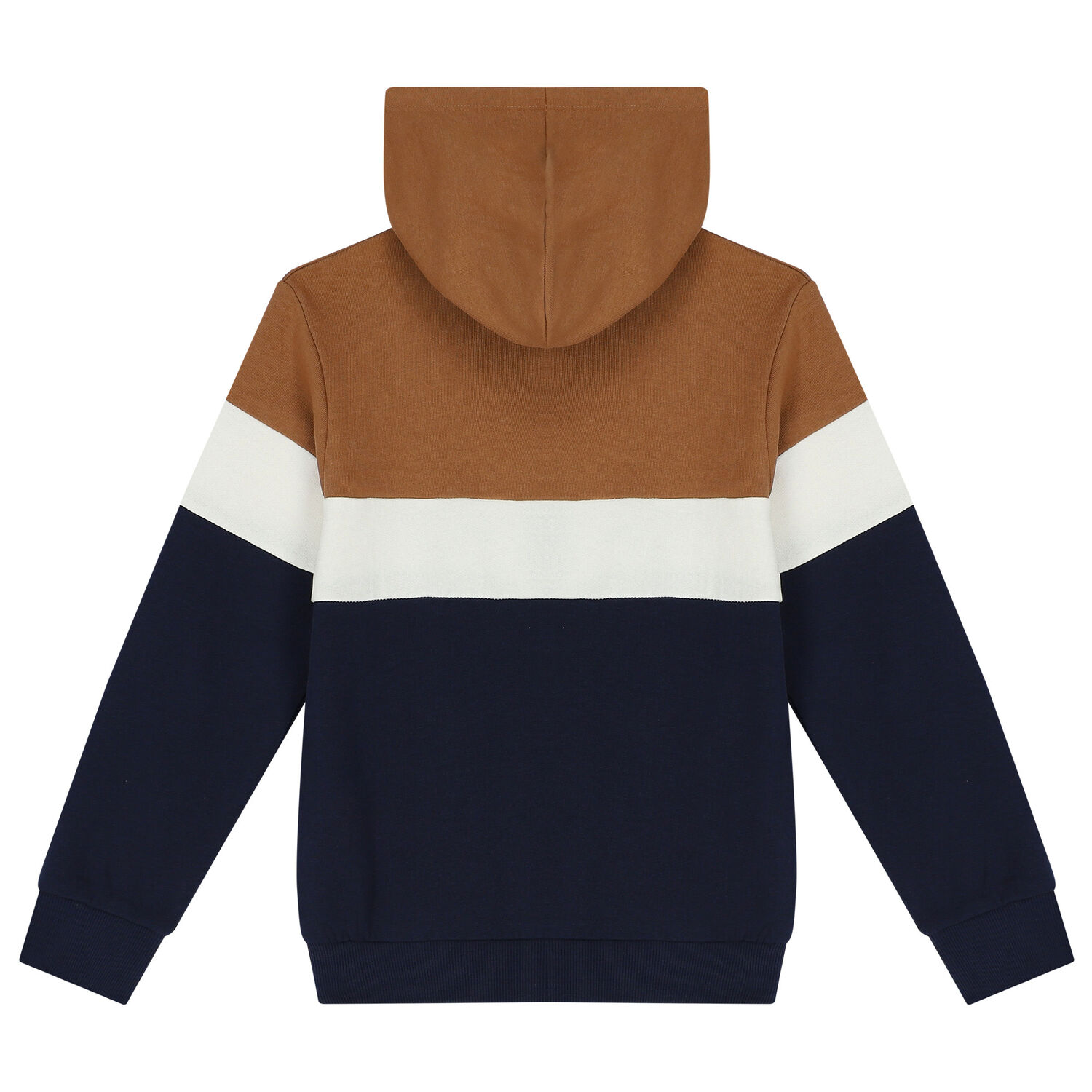 Boys Beige, Ivory & Navy Blue Tracksuit, 1, hi-res