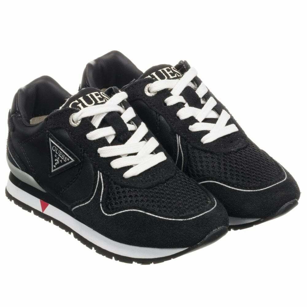 Guess Boys Black Logo Trainers Junior Couture UAE