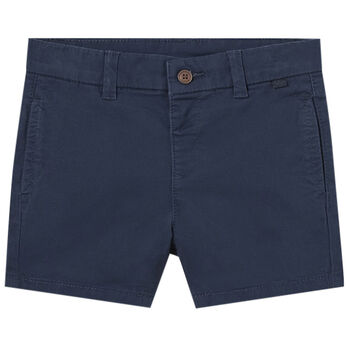 Younger Boys Navy Blue Cotton Twill Shorts
