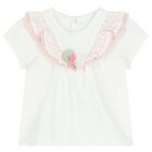 طقم بنات شورت باللون الأبيض والوردي ( 4 قطع ), 1, hi-res