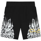 Black & Gold Logo Shorts, 1, hi-res