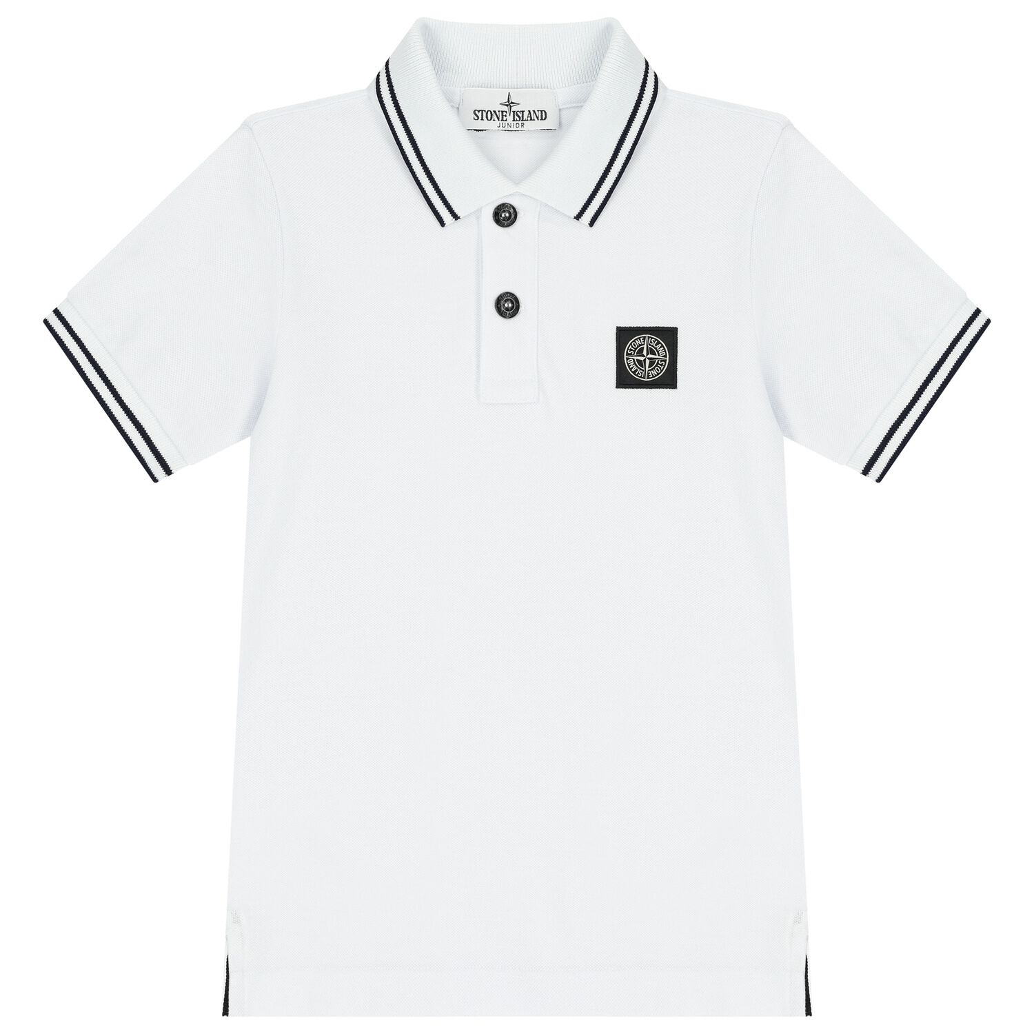 Boys White Logo Polo Shirt, 3, hi-res image number null