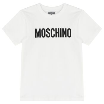 تيشيرت  بالشعار باللون الابيض للأولاد و البنات