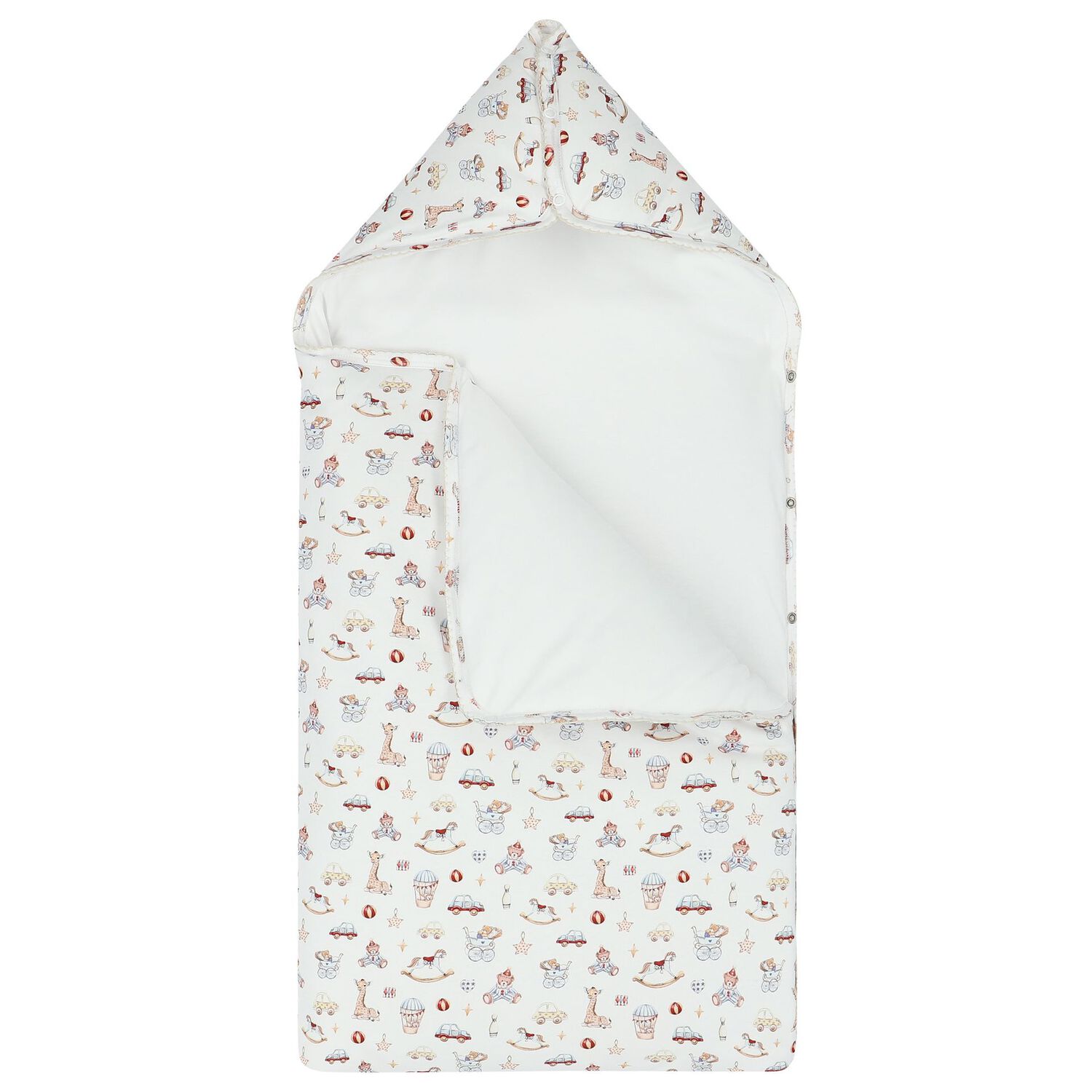 مدس أولاد بطبعة لعب أطفال باللون الأبيض, 1, hi-res