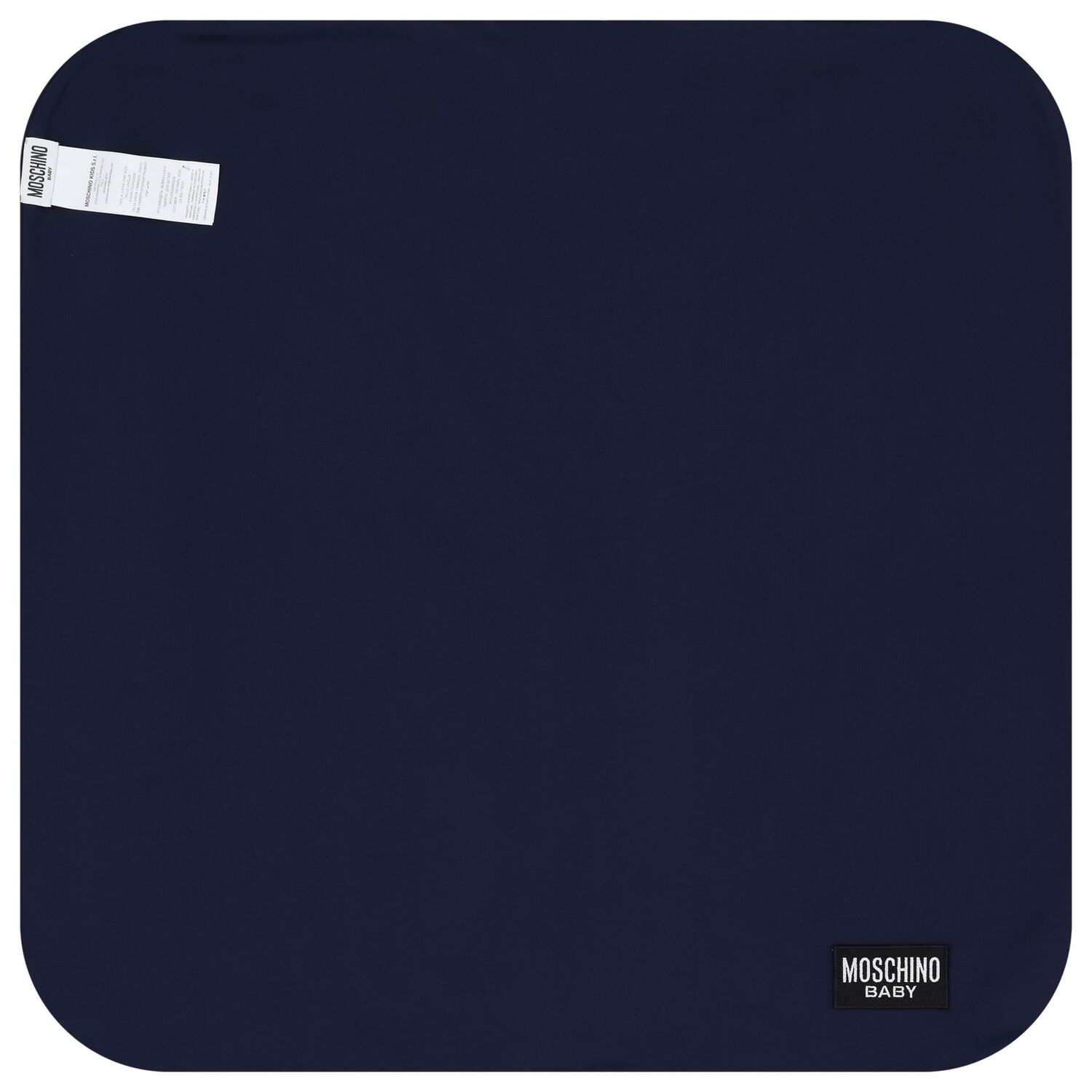 Navy Blue Teddy Bear Logo Baby Blanket, 3, hi-res image number null