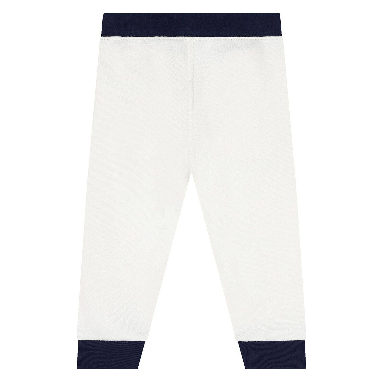 Baby Boys White & Navy Blue Logo Tracksuit, 1, hi-res image number null